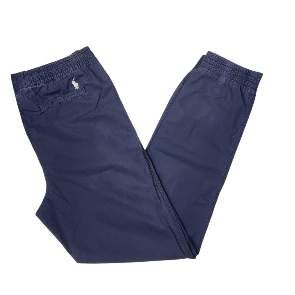 Polo Ralph Lauren Navy Blue Zip Pocket Drawstring Jogger Pants Youth XL Mens M